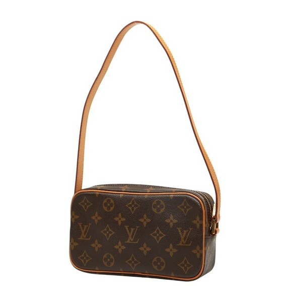 LOUIS VUITTON Brown Monogram Leather Pochette Shoulder Bag - Picture 2 of 12